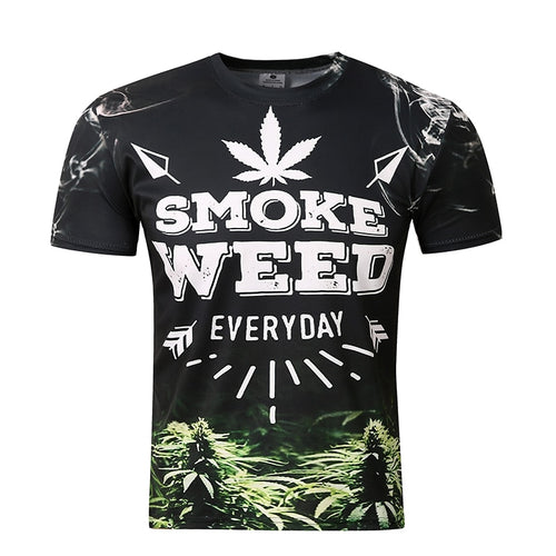 BIANYILONG Brand clothing New Fashion Men/women 3d t-shirt digital print SMOKE WEED Cool summer tops tees t shirt