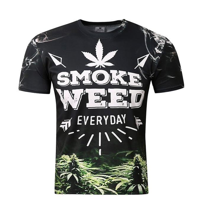 BIANYILONG Brand clothing New Fashion Men/women 3d t-shirt digital print SMOKE WEED Cool summer tops tees t shirt
